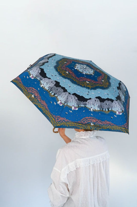 Parapluie Pliant BIEI Mini Umbrella marble SUD Mint