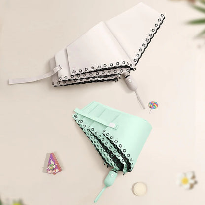 Parapluie Pliable Auto-Ouvrant à Volants Kumokasa