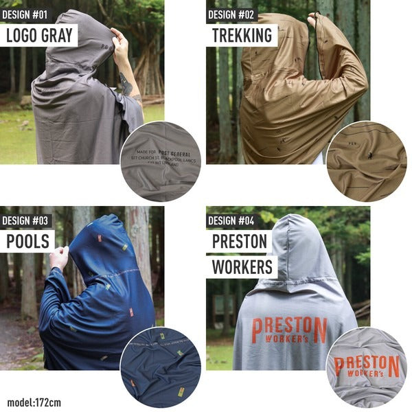 POST GENERAL Serviette à Capuche Rafraîchissante XXL UV UPF50+ | Cooling Hoodie Towel Big