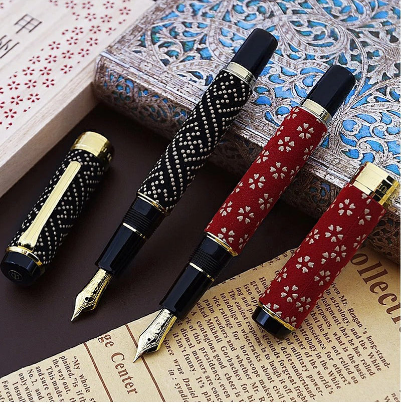 Stylo-plume Sailor Koshu Inden en cuir laqué – 2 motifs