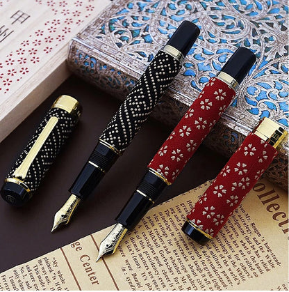 Stylo-plume Sailor Koshu Inden en cuir laqué – 2 motifs