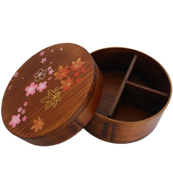 Boîte Bento Japonaise Magewappa Sakura & Momiji – Bois de Cèdre 650 ml