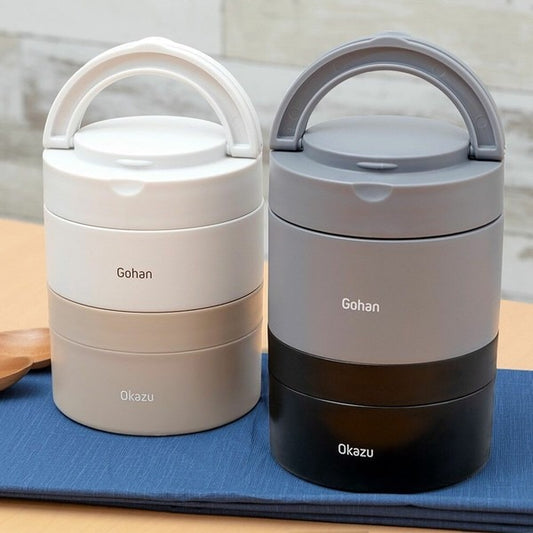 MOTTERU Insulated Lunch Box with Modular Compartments and Integrated Chopsticks