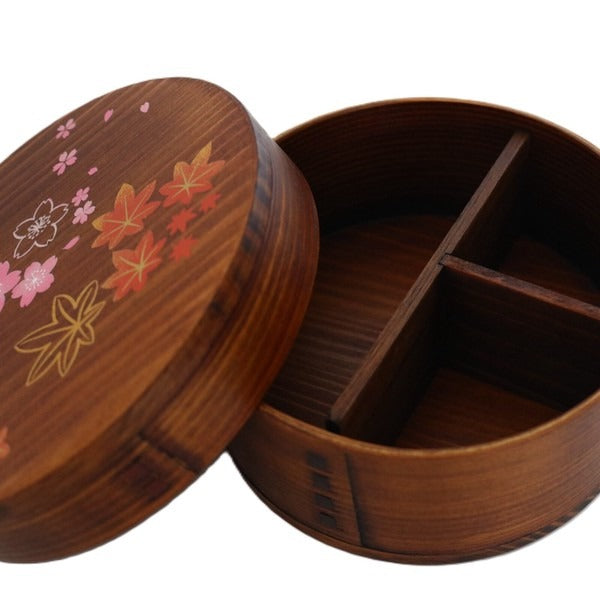 Boîte Bento Japonaise Magewappa Sakura & Momiji – Bois de Cèdre 650 ml