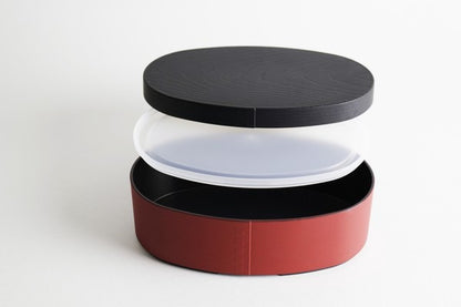 Boîte Bento Japonaise Style Magewappa Rouge – 500 ml, Fabrication Japonaise
