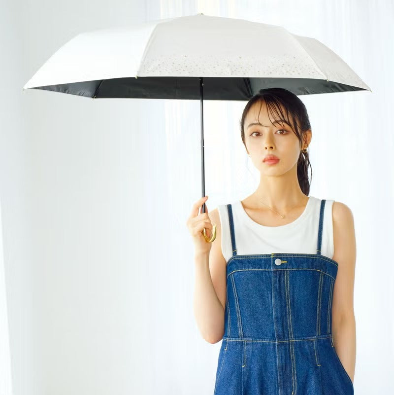 Parapluie Japonais Pliant Mini Anti-UV Bordure Étoiles Wpc.