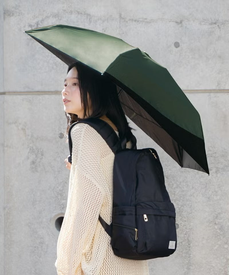 Parapluie Japonais Pliant Anti-UV Protection Sac à Dos Compact Wpc.