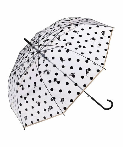 Parapluie Vinyle Transparent Pliable Motif Chats et Pois Masayuki Oki × Wpc.