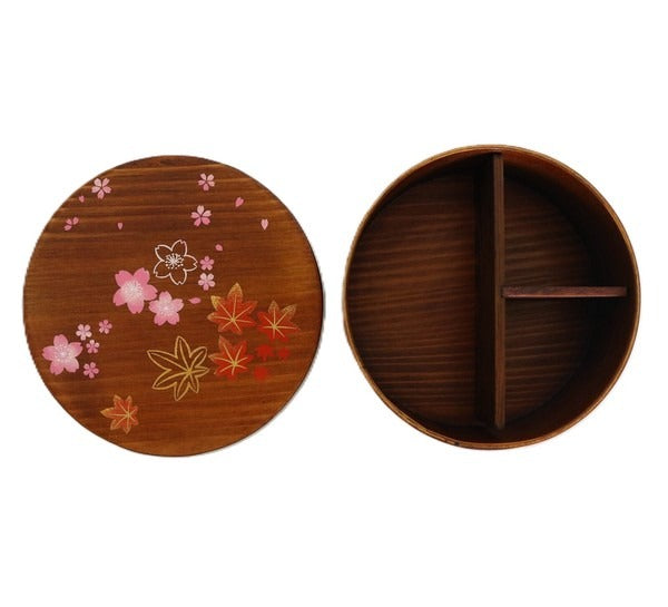 Boîte Bento Japonaise Magewappa Sakura & Momiji – Bois de Cèdre 650 ml