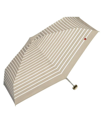 Parapluie Pliable Mini Anti-UV à Broderie Cœur et Rayures Wpc.