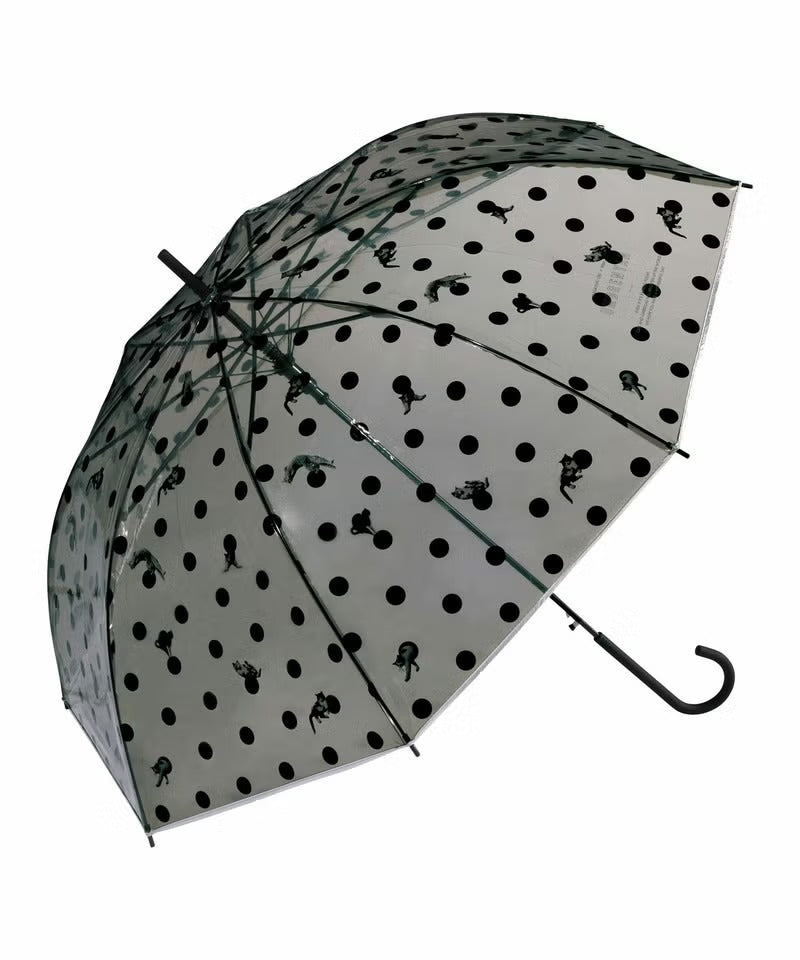 Parapluie Vinyle Transparent Pliable Motif Chats et Pois Masayuki Oki × Wpc.