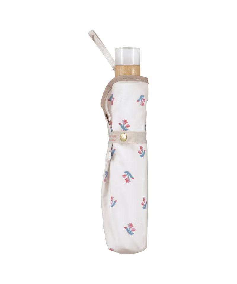 Parapluie Pliable Mini Bordure Ondulée et Petites Fleurs Wpc. | Pluie & Soleil
