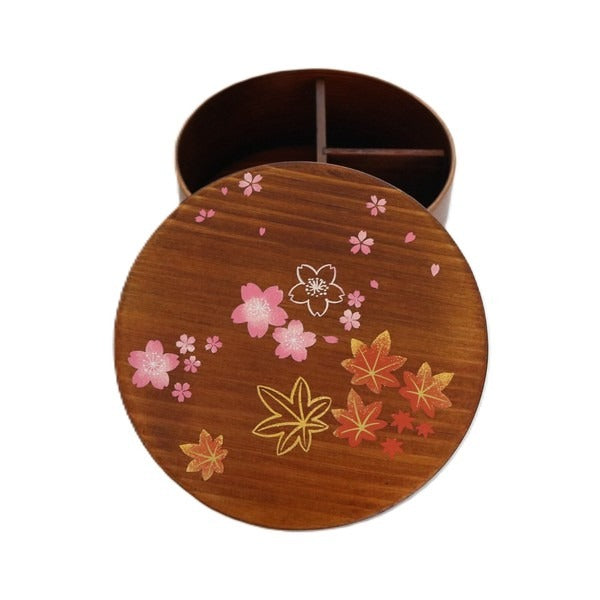 Boîte Bento Japonaise Magewappa Sakura & Momiji – Bois de Cèdre 650 ml