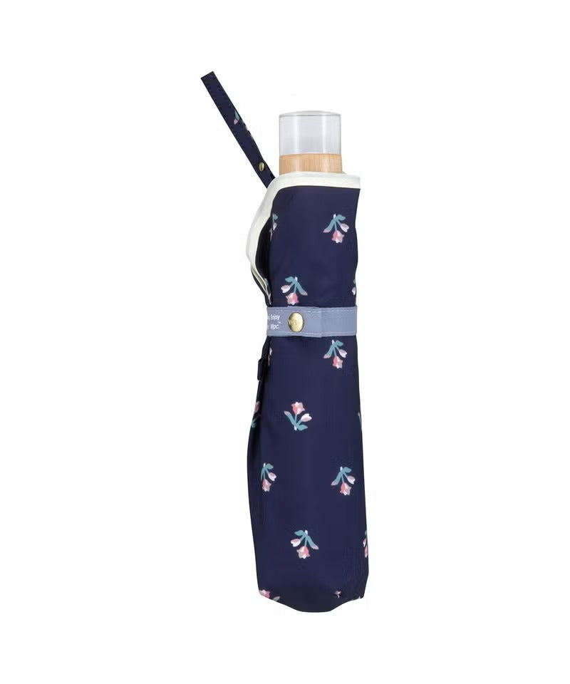 Parapluie Pliable Mini Bordure Ondulée et Petites Fleurs Wpc. | Pluie & Soleil