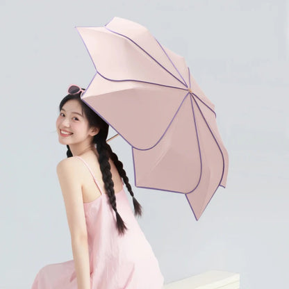 Parapluie Japonais Pliable Fleur | Ombrelle Anti-UV UPF50+ 100% UV & Pluie