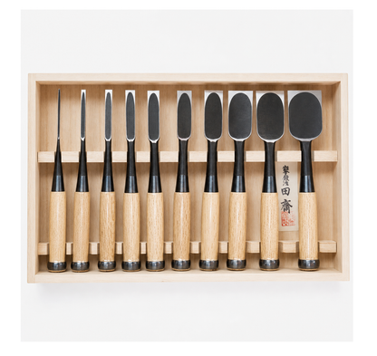 Coffret de 10 ciseaux japonais Tasai Kokorozashi Oire Nomi