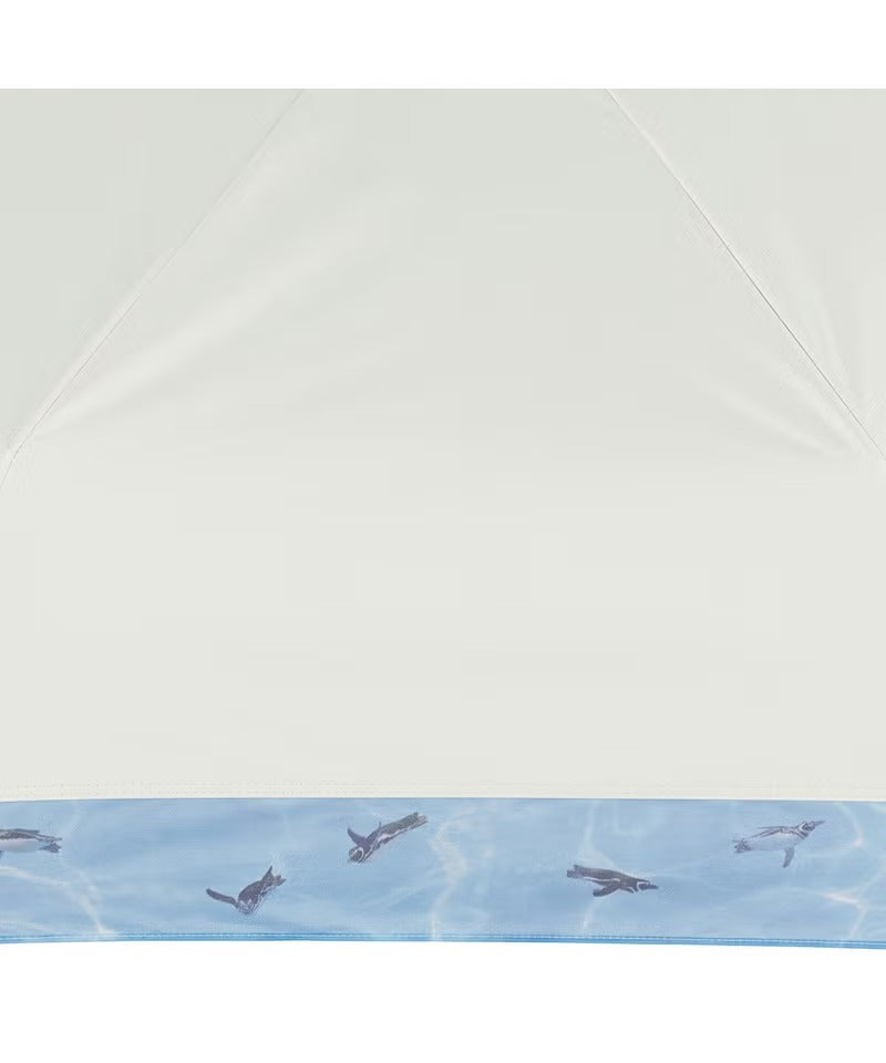 Ombrelle pliante Aquarium de Sumida × Wpc. Swimming Penguin 54 cm – UV 100 %, UPF50+