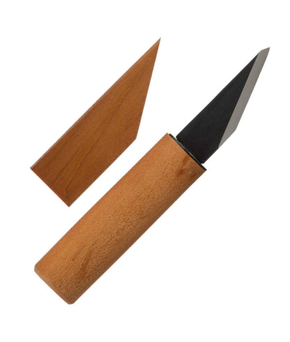 Couteau Kiridashi Japonais KAKURI Sakura Saya 40 mm – Petit Couteau de Précision avec Étui