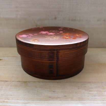 Boîte Bento Japonaise Magewappa Sakura & Momiji – Bois de Cèdre 650 ml