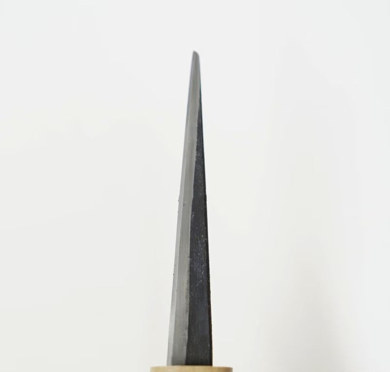 Baishinshi Couteau de sculpture japonais 90mm – Blue Steel gaucher avec étui bois