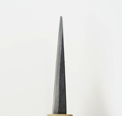 Baishinshi Couteau de sculpture japonais 90mm – Blue Steel gaucher avec étui bois