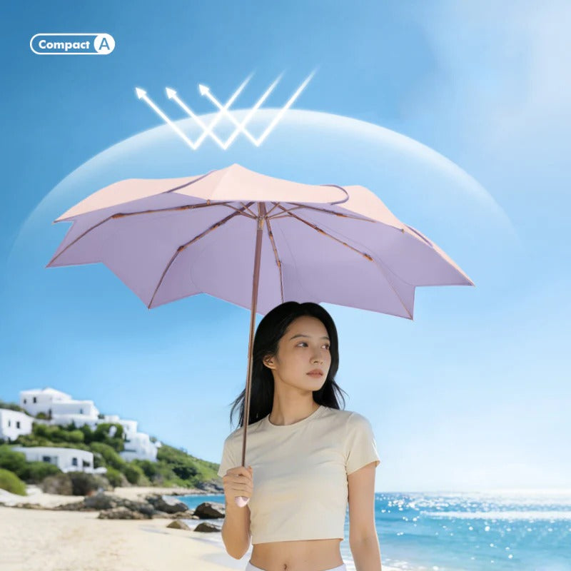 Parapluie Japonais Pliable Fleur | Ombrelle Anti-UV UPF50+ 100% UV & Pluie