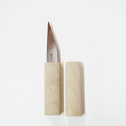 Baishinshi Yokote Kiridashi White Steel – Couteau japonais pour droitier ou gaucher avec étui bois