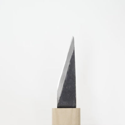 Baishinshi Yokote Kiridashi White Steel – Couteau japonais pour droitier ou gaucher avec étui bois