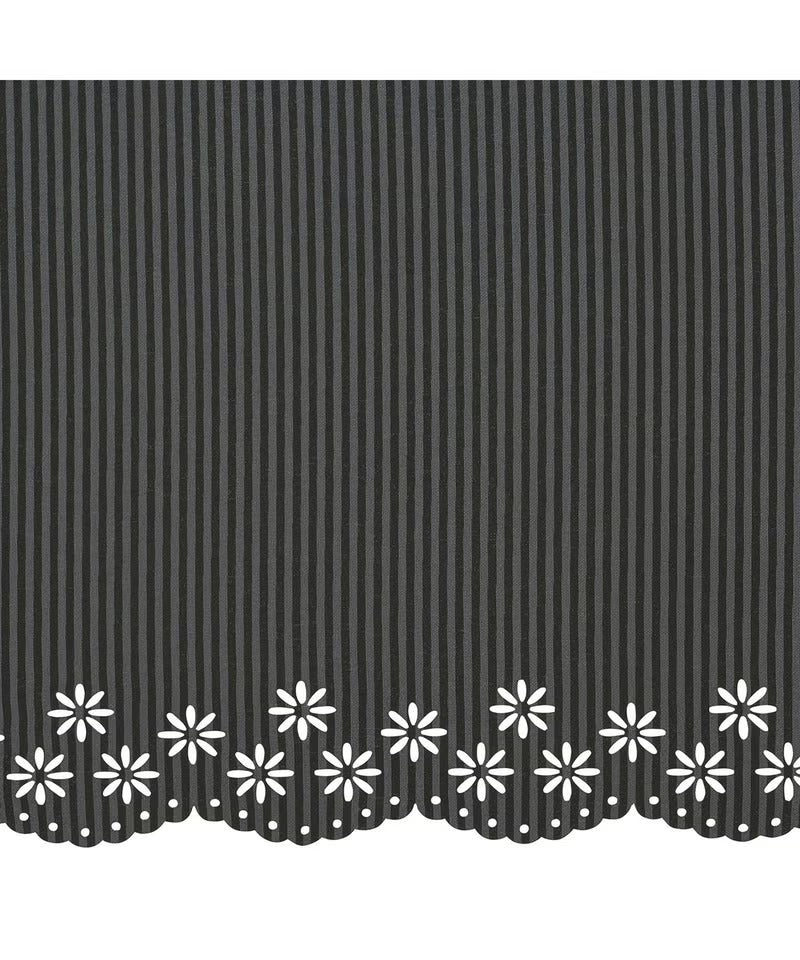 Parapluie Japonais Pliant Mini Anti-UV Bordure Fleurie et Rayures Wpc.
