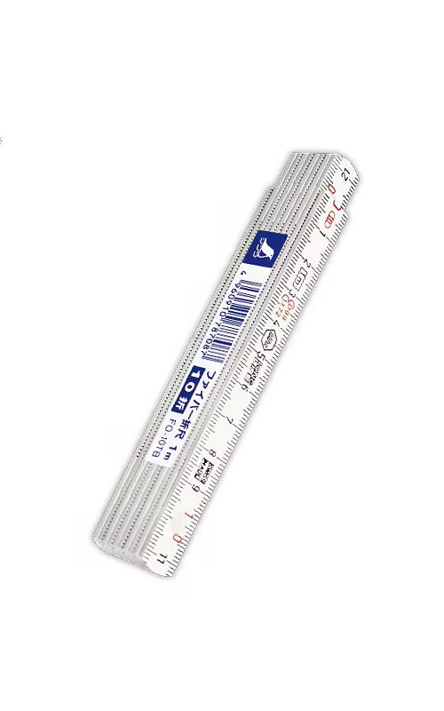 Règle Pliante Japonaise 1 m, 10 Branches, Blanche – Shinwa