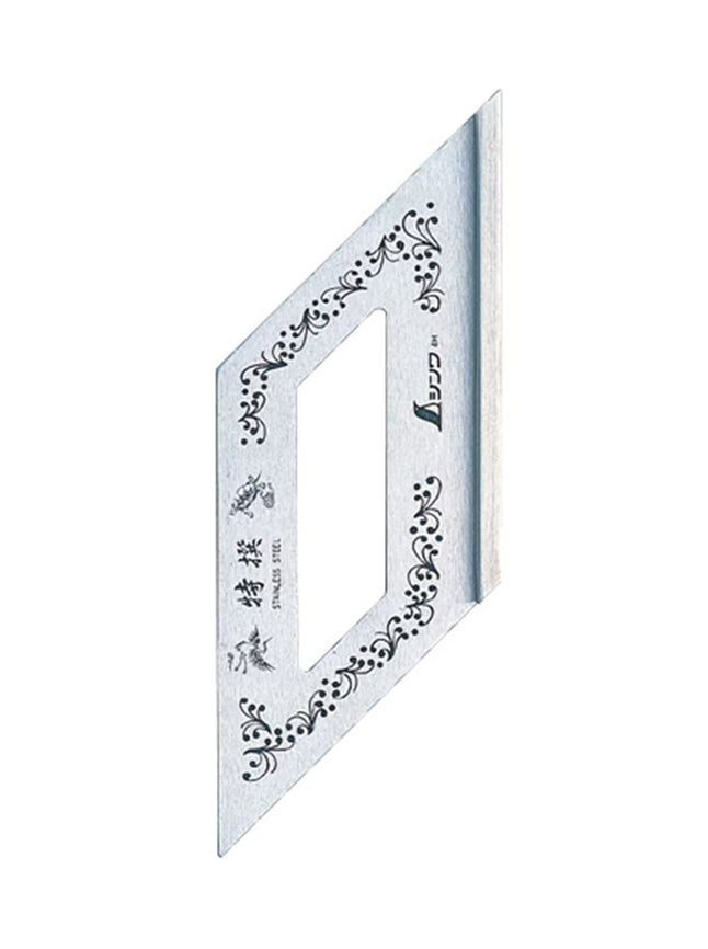 Règle d’onglet Shinwa en acier inoxydable – Traçage à 45°