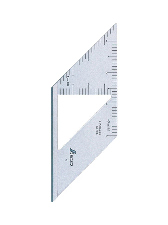 Règle d’onglet Shinwa en acier inoxydable – Traçage à 45°