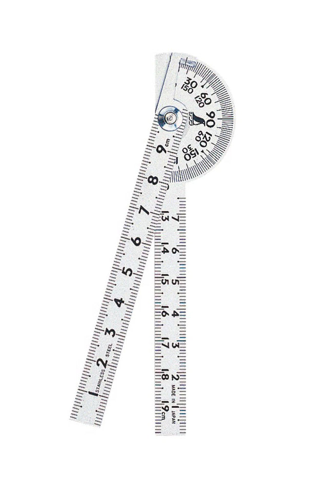 Mini Rapporteur Argenté Ø40 mm avec Double Bras Gradué – Shinwa