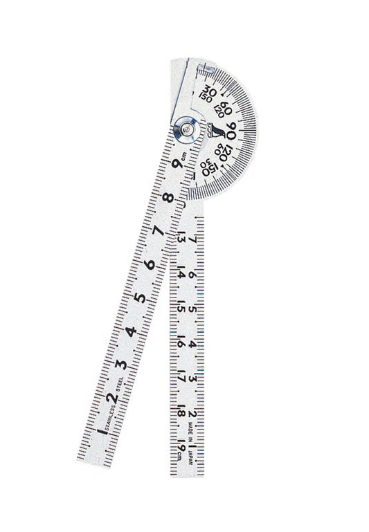 Mini Rapporteur Argenté Ø40 mm avec Double Bras Gradué – Shinwa