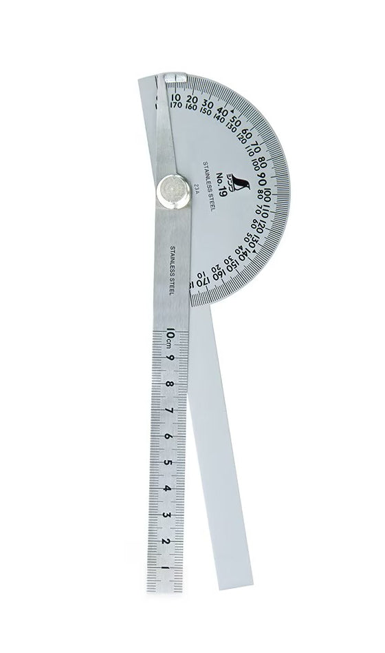 Rapporteur Shinwa Ø90 mm avec Règle Graduée 10 cm