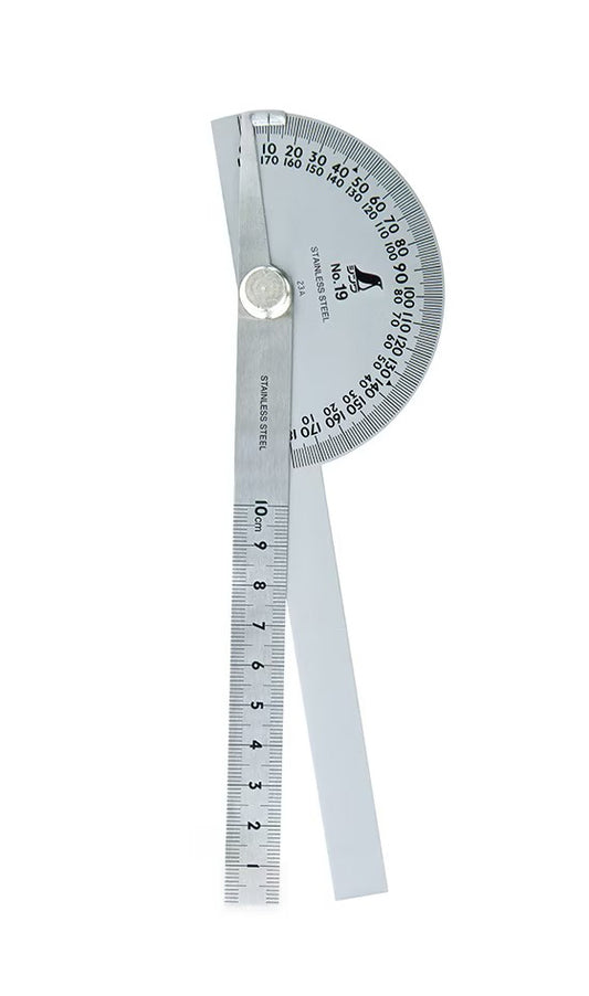 Rapporteur Shinwa Ø90 mm avec Règle Graduée 10 cm