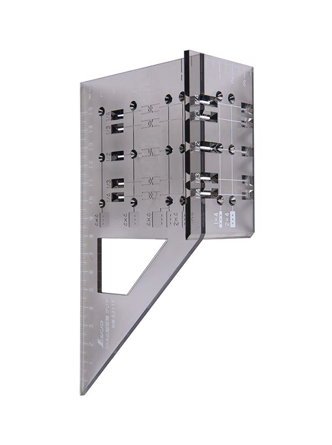 Gabarit de traçage Shinwa pour bois 2×4 – Angles 45° et 90°
