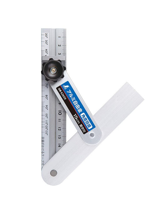 Falsa escuadra ajustable de aluminio de 15 cm con graduación angular - Shinwa
