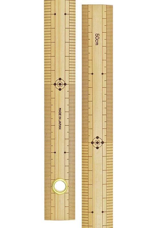 Règle Japonaise en Bambou 50 cm avec Œillet – Shinwa