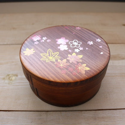 Boîte Bento Japonaise Magewappa Sakura & Momiji – Bois de Cèdre 650 ml