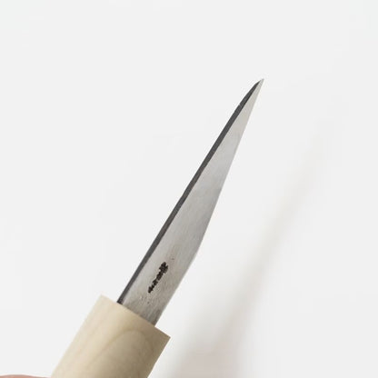 Baishinshi Yokote Kiridashi White Steel – Couteau japonais pour droitier ou gaucher avec étui bois
