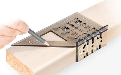 Gabarit de traçage Shinwa pour bois 2×4 – Angles 45° et 90°