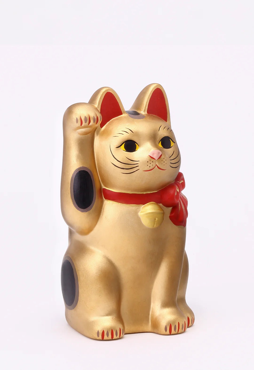 Authentic Japanese Maneki Neko Fukumusubi 15 cm | Handmade Lucky Cat from Seto