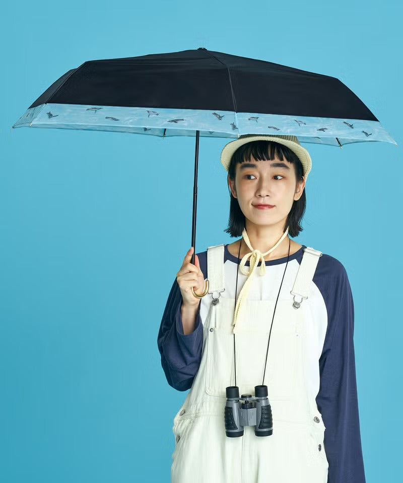 Ombrelle pliante Aquarium de Sumida × Wpc. Swimming Penguin 54 cm – UV 100 %, UPF50+
