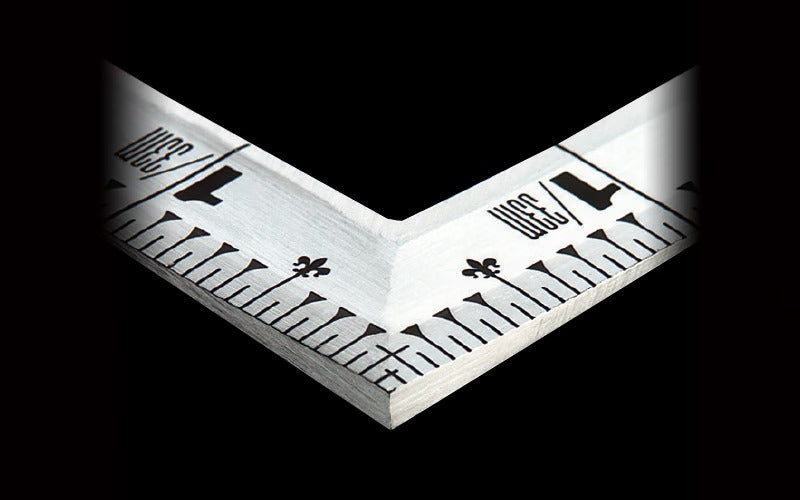 Équerre Japonaise de Charpentier Shinwa Tsurukame 48,5 cm (1 Shaku 6 Sun) en Acier Inoxydable, Argentée