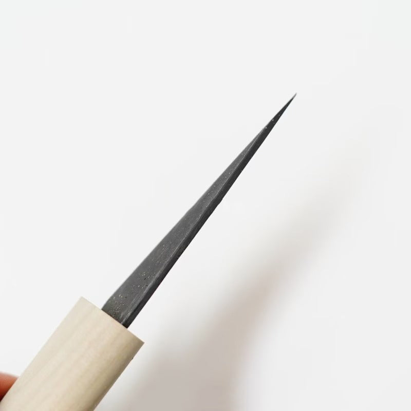 Baishinshi Yokote Kiridashi White Steel – Couteau japonais pour droitier ou gaucher avec étui bois
