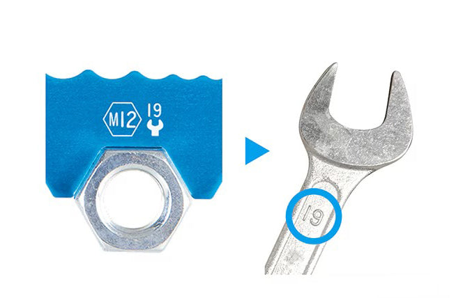 Jauge à boulons et écrous Shinwa en aluminium – Métrique et pouces