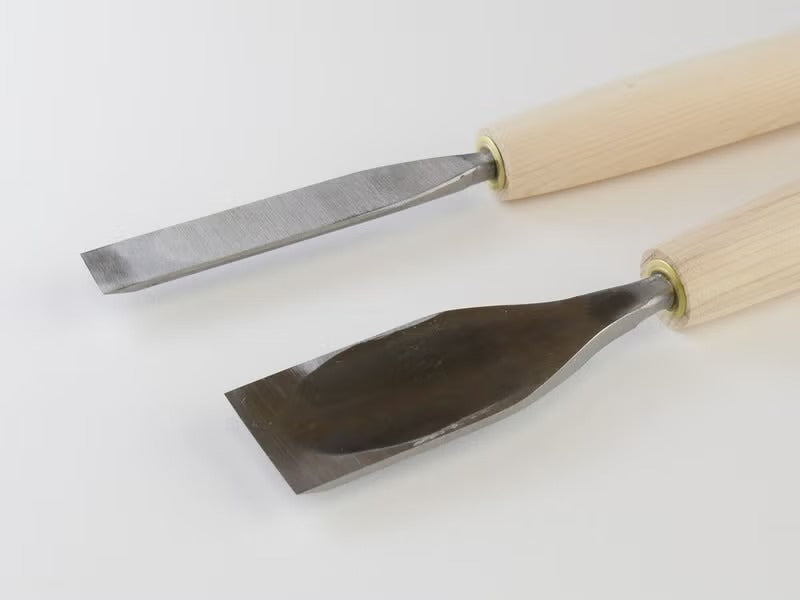 Ciseau à Bois Japonais HSS “Tendō” – Gouge Plate de Sculpture (6, 12, 18, 21, 24 mm)