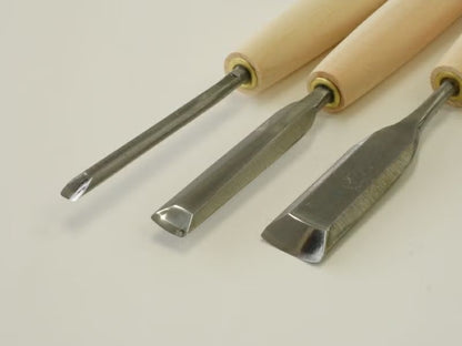 Ciseau à Bois Japonais HSS “Tendō” – Gouge Extérieure de Sculpture (6–18 mm)