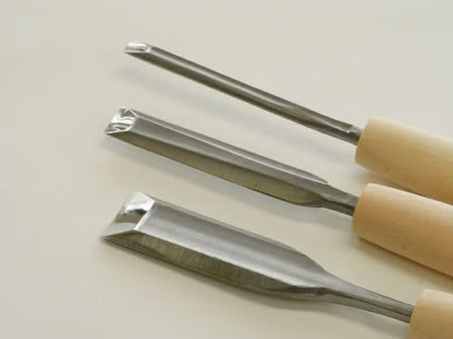 Ciseau à Bois Japonais HSS “Tendō” – Gouge Extérieure de Sculpture (6–18 mm)